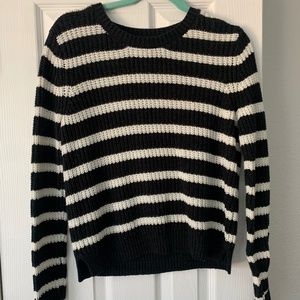 Black and white striped sweater